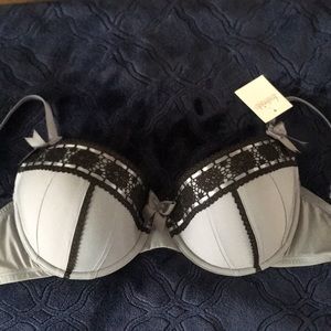 Black and grey bra